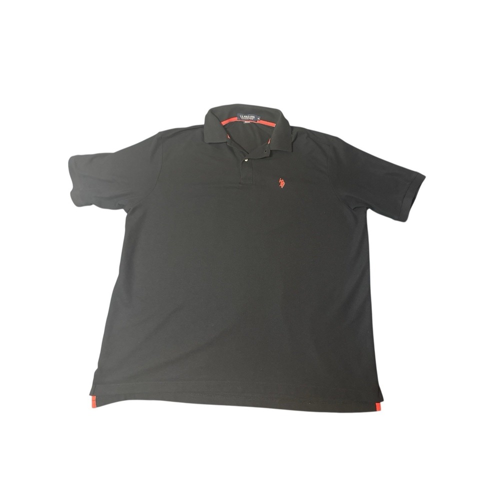 U.S. Polo Assn. Men's Black Ultimate Pique Polo Shirt Size 3XL